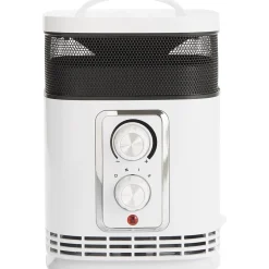 Gifi Chauffage^Chauffage soufflant céramique 360° Homday blanc et noir