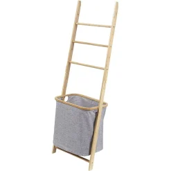 Gifi Aménagement Salle De Bain^Échelle porte-serviettes avec panier à linge