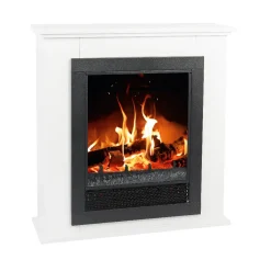 Gifi Chauffage^Cheminée décorative métal noir