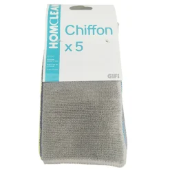 Gifi Nettoyage Et Entretien|Chiffon en microfibre coloré x 5