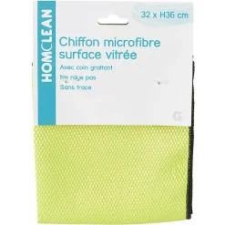 Gifi Nettoyage Et Entretien|Chiffon microfibre Homclean pour surface vitrée