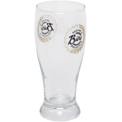 Gifi Chope à bière en verre transparent avec inscription 48 cl x2