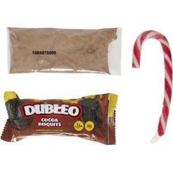 Gifi Chope en verre père Noël avec cookies et sucre d'orge