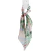 Gifi Beauté^Chouchou foulard rose motif tropical vert et bleu