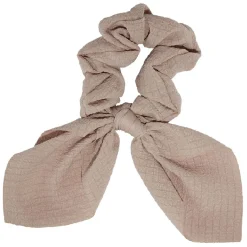 Gifi Beauté^Chouchou ruban court vieux rose effet quadrillé Ø8xL17cm