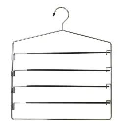 Gifi Rangement|Cintre 4 pantalons en métal noir