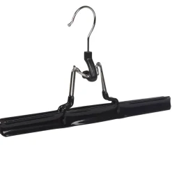 Gifi Rangement|Cintre à pince acier revêtement plastique noir x2