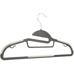 Gifi Rangement|Cintre antidérapant noir gris x10