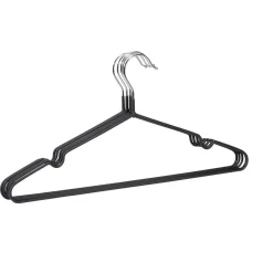 Gifi Rangement|Cintre antiglisse acier revêtement plastique noir x5