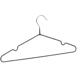 Gifi Rangement|Cintre antiglisse acier revêtement plastique noir x5