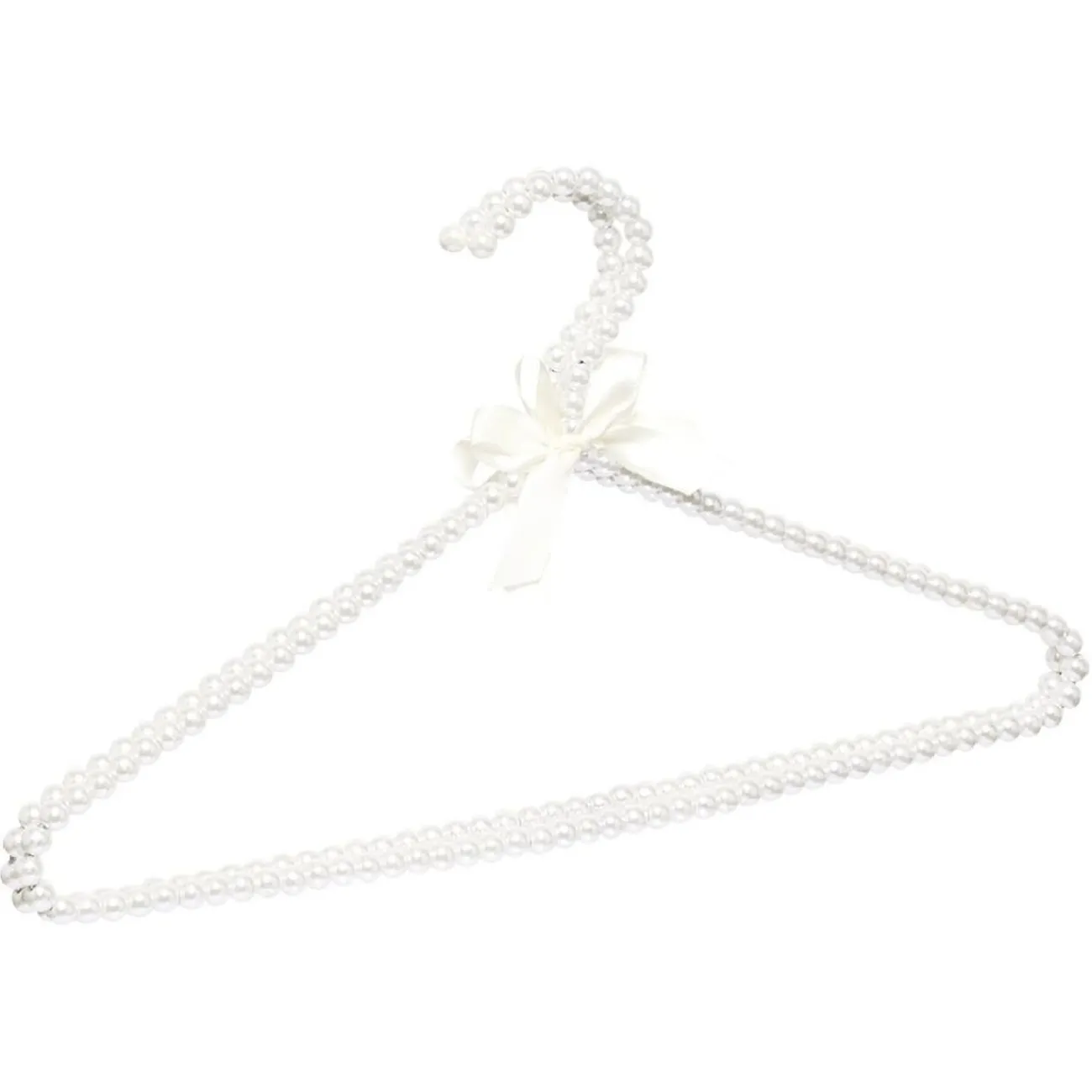 Gifi Rangement|Cintre blanc déco perles x2