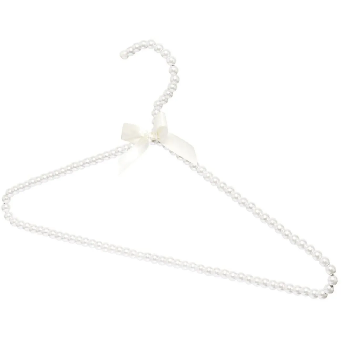 Gifi Rangement|Cintre blanc déco perles x2