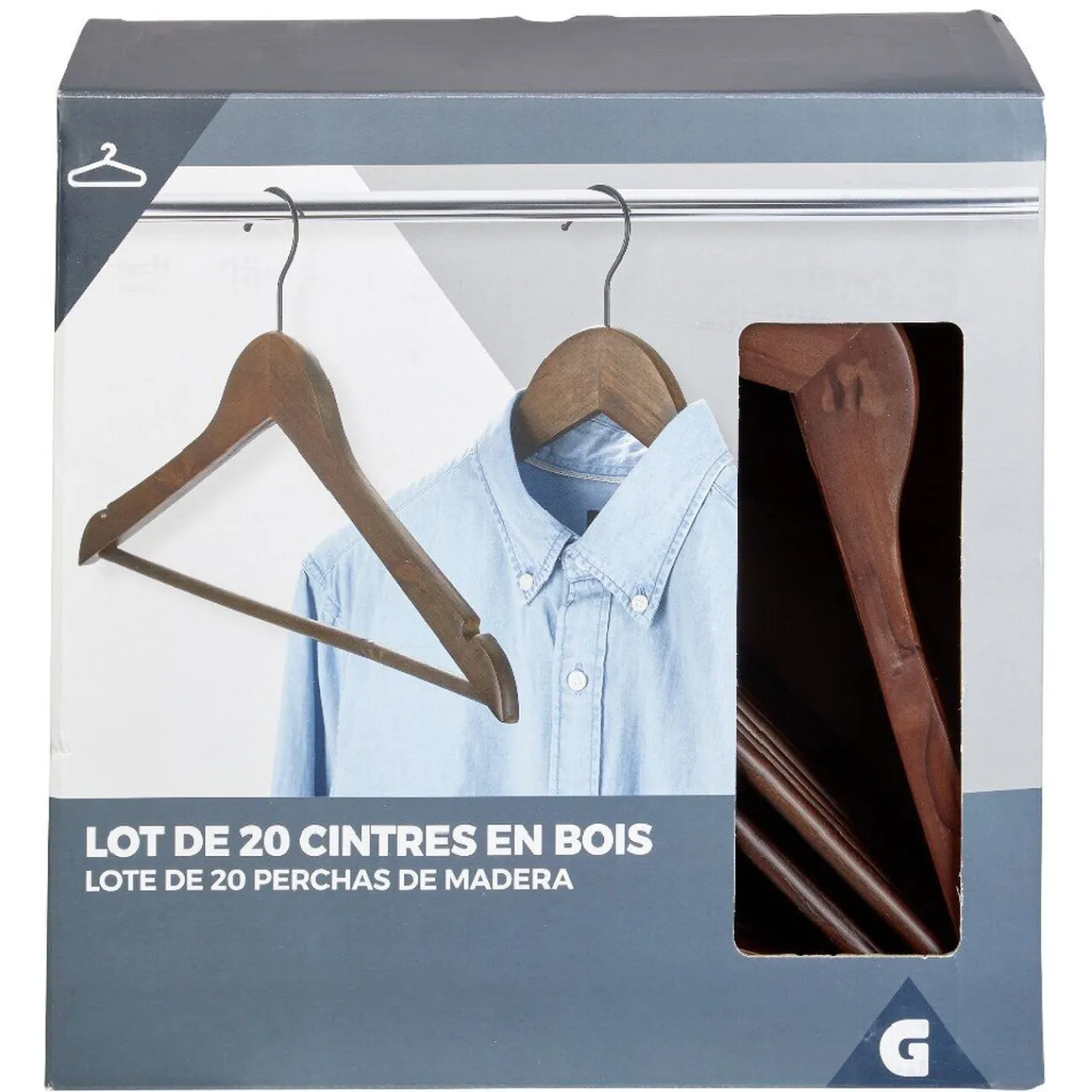 Gifi Rangement|Cintre en bois x20