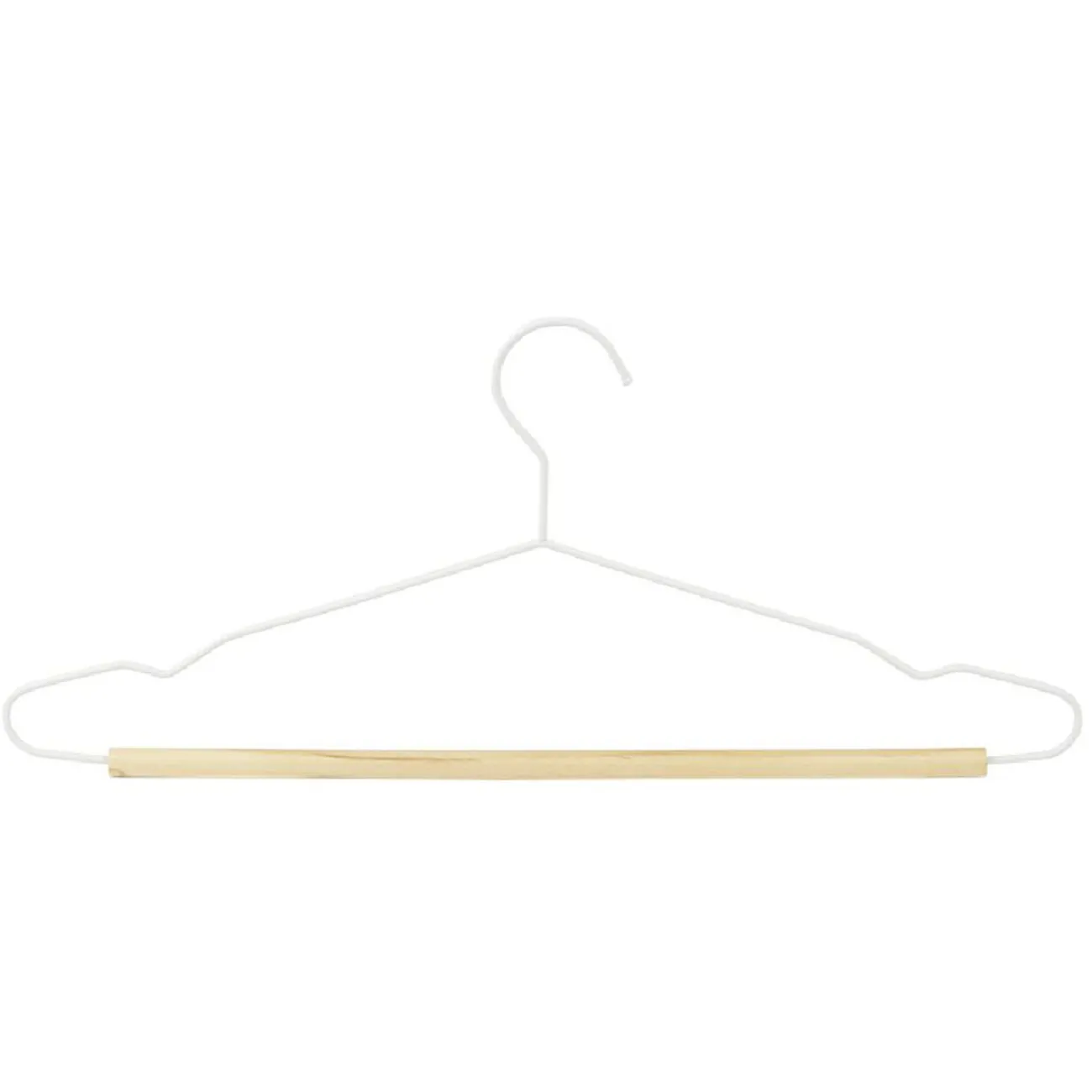 Gifi Rangement|Cintre en métal blanc et bois x3