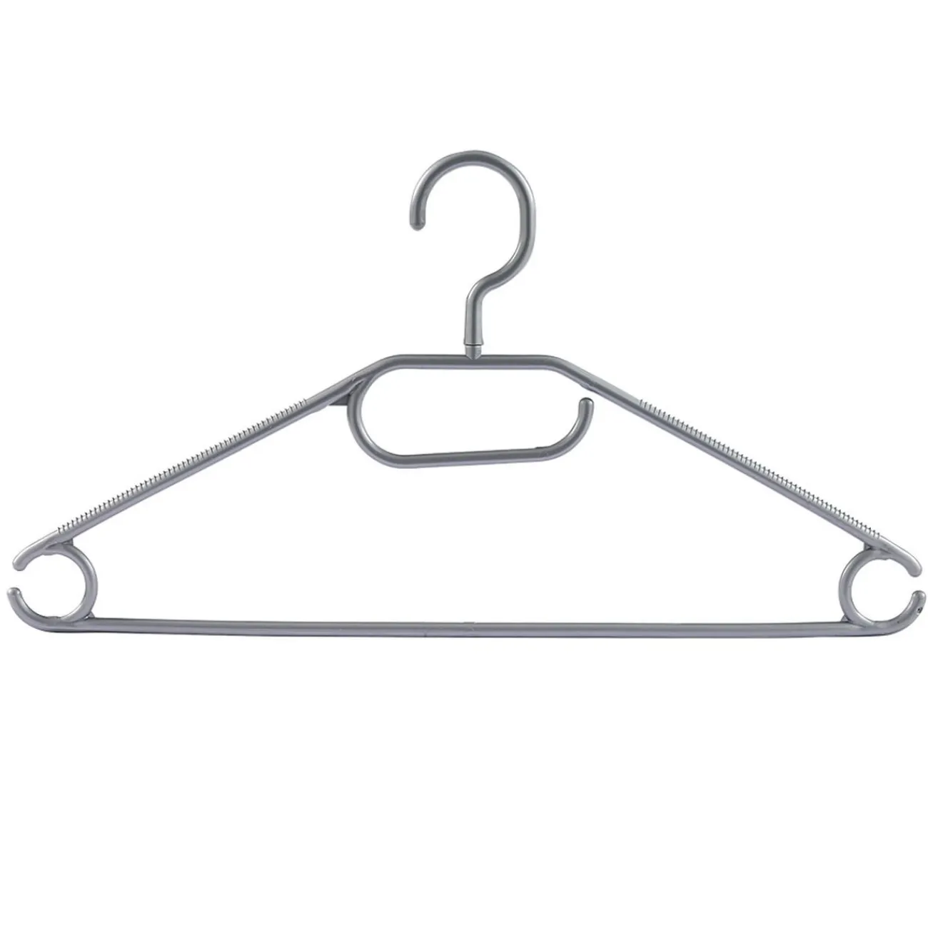 Gifi Rangement|Cintre en plastique gris aspect métal x10