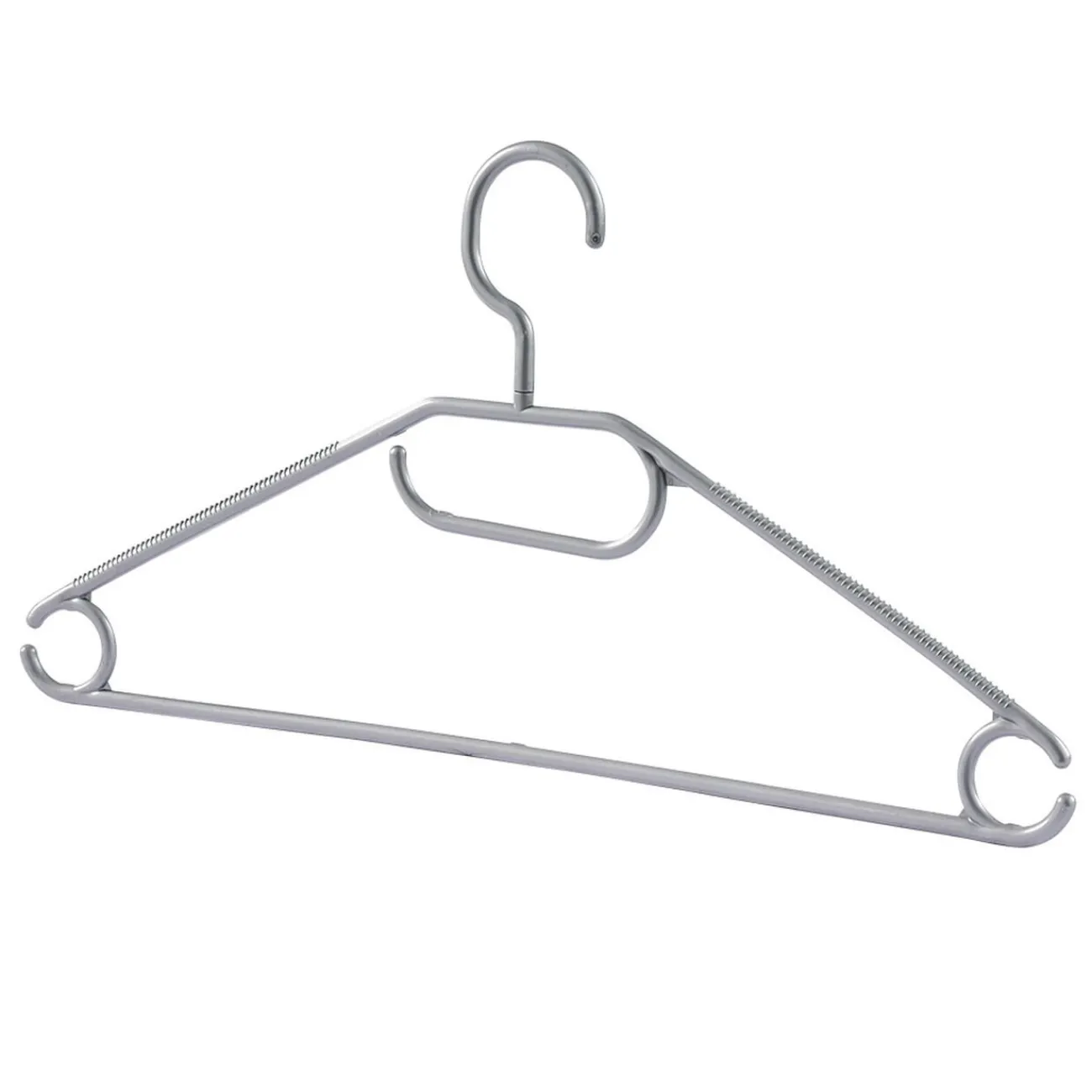 Gifi Rangement|Cintre en plastique gris aspect métal x10