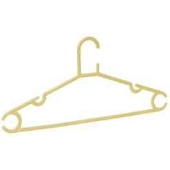 Gifi Rangement|Cintre en plastique jaune x5 - L38,5xH17cm