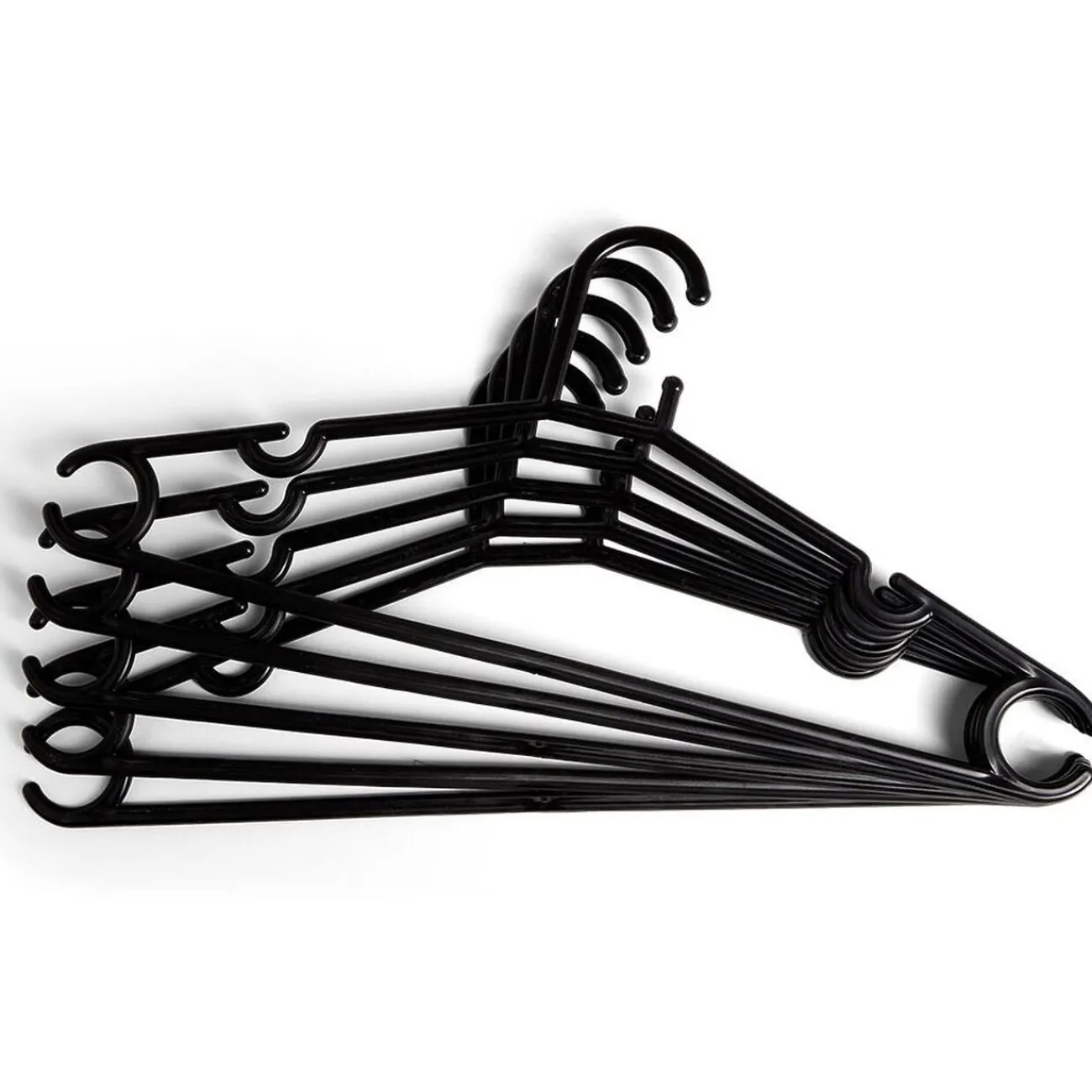 Gifi Rangement|Cintre en plastique Noir x5 - L38,5xH17cm