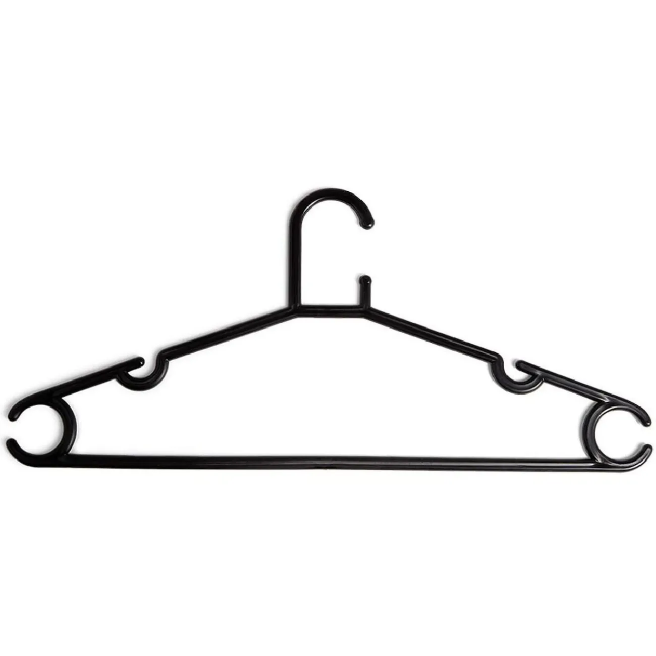 Gifi Rangement|Cintre en plastique Noir x5 - L38,5xH17cm