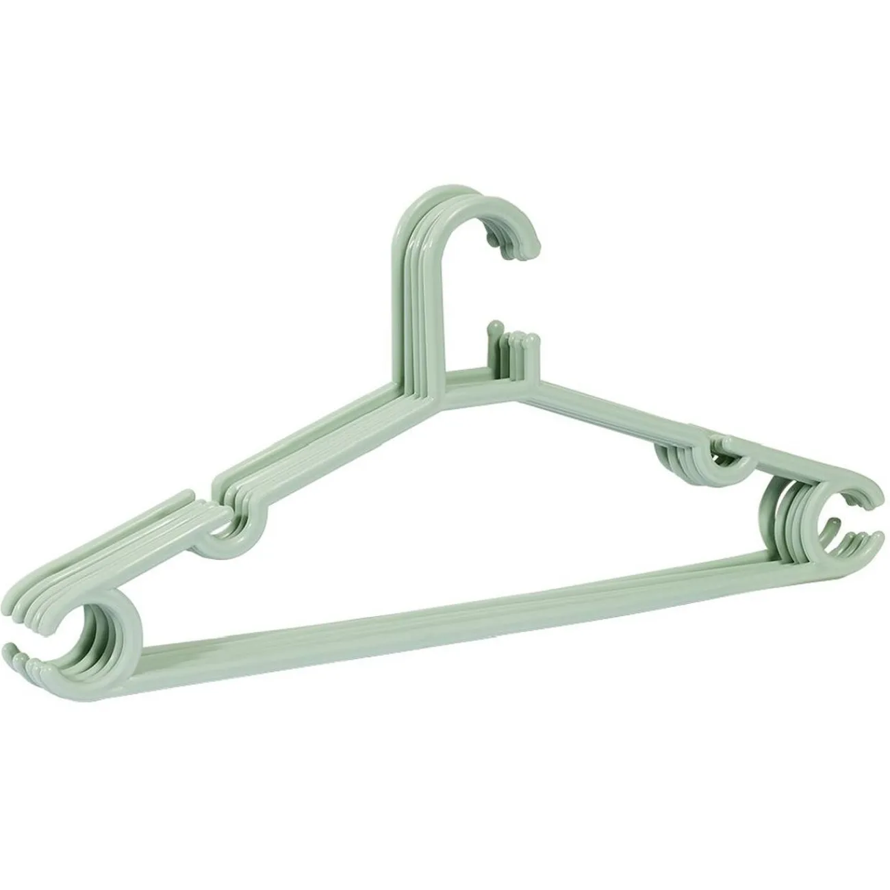 Gifi Rangement|Cintre en plastique vert x5 - L38,5xH17cm