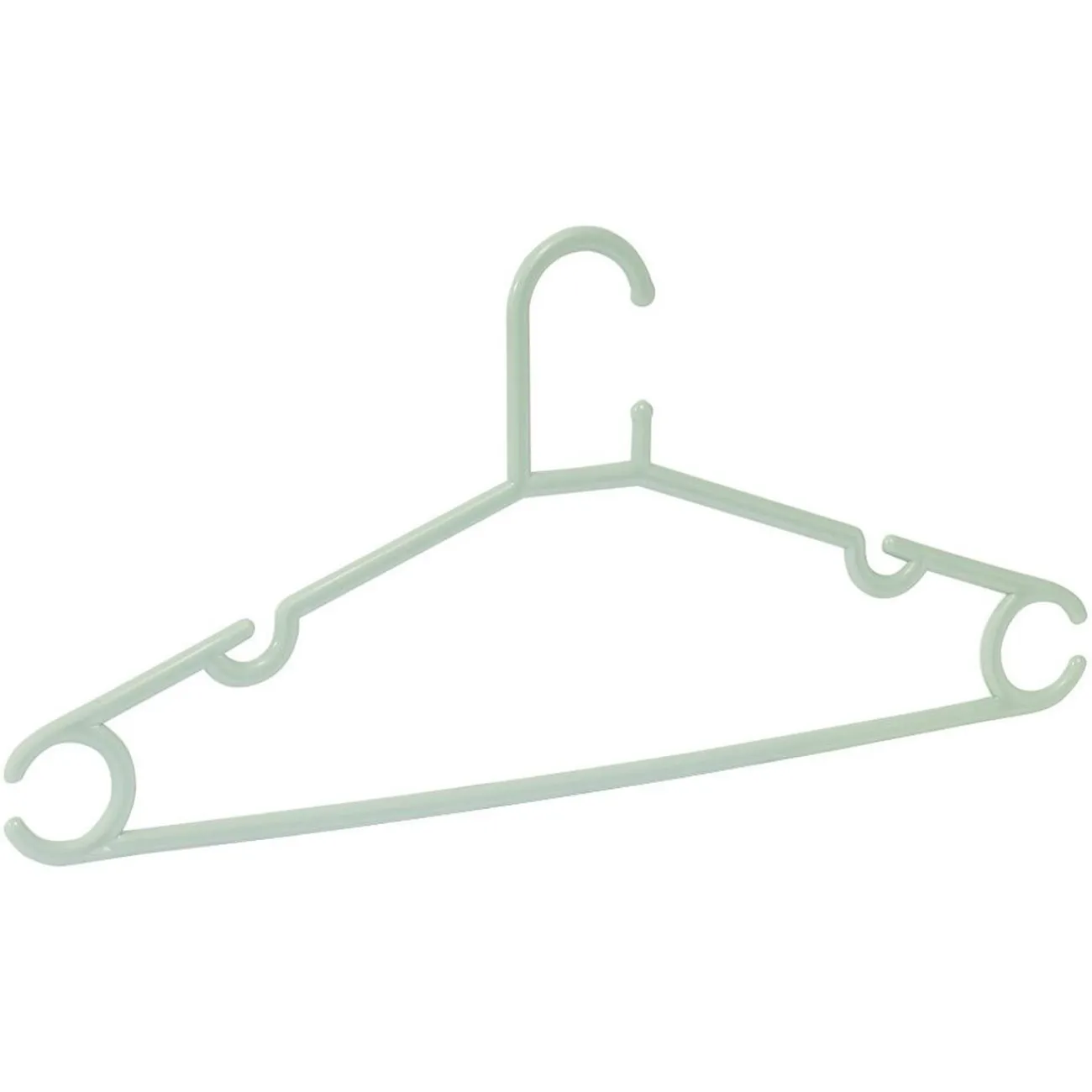 Gifi Rangement|Cintre en plastique vert x5 - L38,5xH17cm