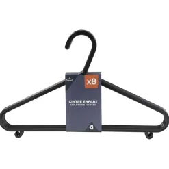 Gifi Rangement|Cintre enfant plastique noir x8