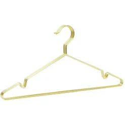 Gifi Rangement|Cintre métal jaune doré x5