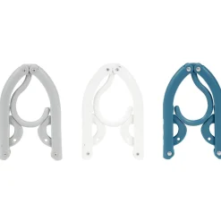 Gifi Rangement|Cintre pliable bleu blanc et gris x3