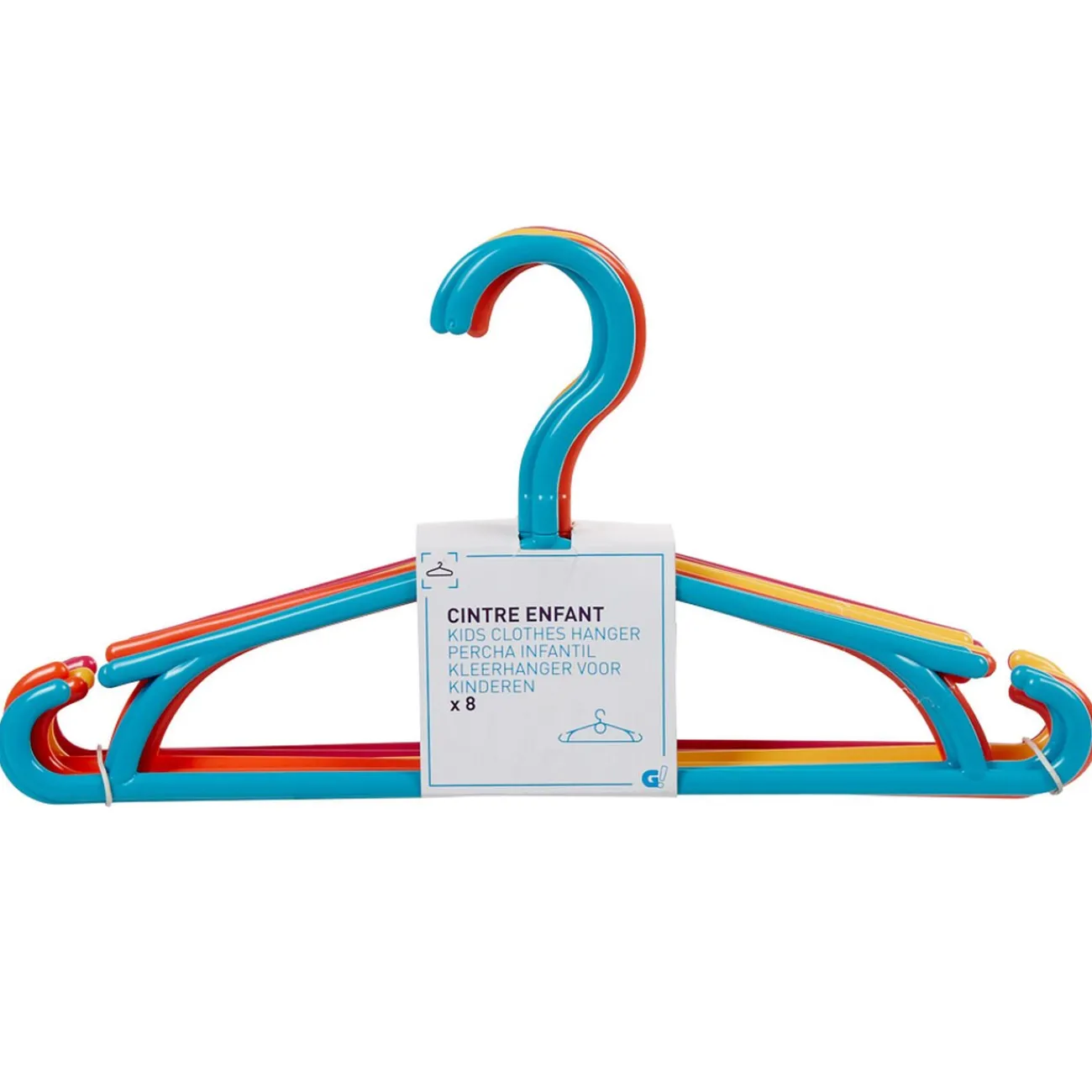 Gifi Rangement|Cintre pour enfant multicolore x8