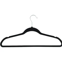 Gifi Rangement|Cintres velours noirs x10