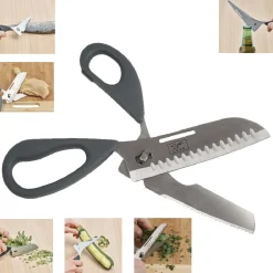 Gifi Ciseau santoku multifonctions avec étui de protection