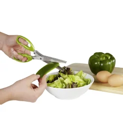 Gifi Ciseaux à herbes fraîches 5 lames tranchantes et peigne de nettoyage