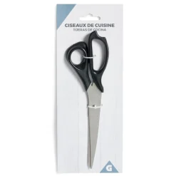 Gifi Ciseaux de cuisine en inox avec poignée plastique blanc ou noir