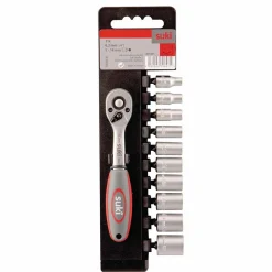 Gifi Quincaillerie^Clé à cliquet Suki 10 douilles 1/4"