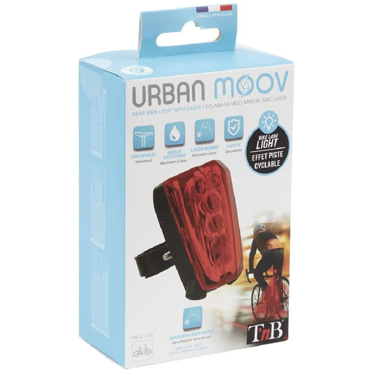 Gifi Outils Bricolage^Éclairage vélo arrière rouge avec lazer URBAN MOOV