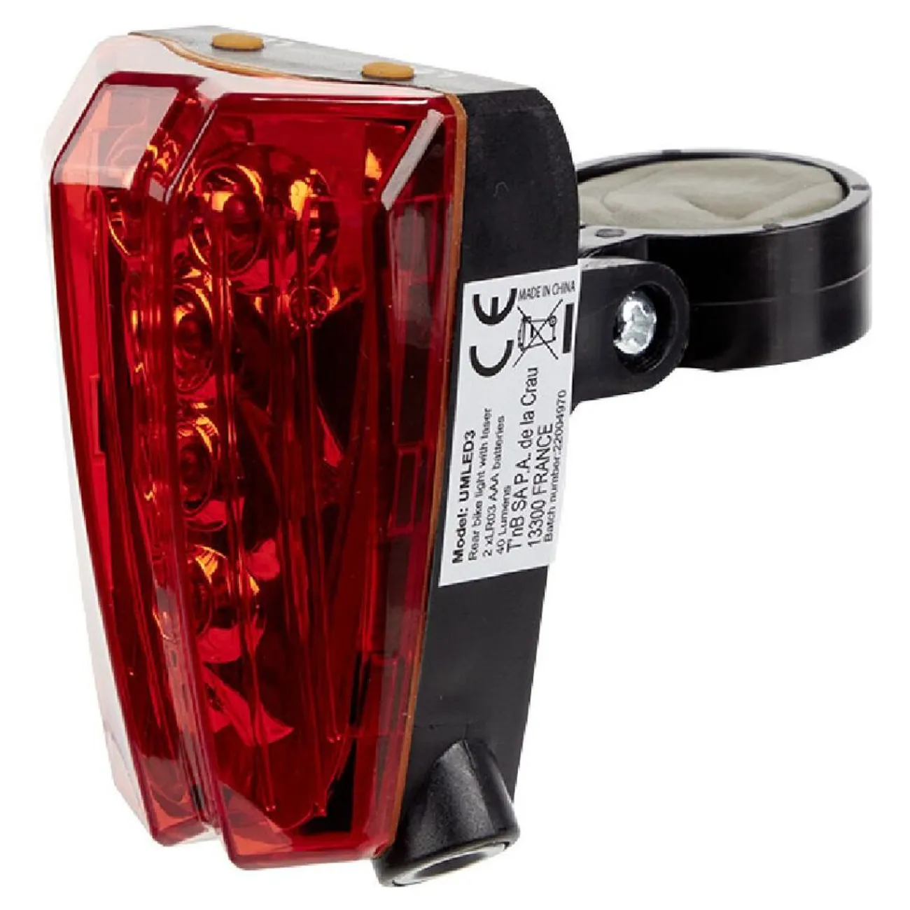 Gifi Outils Bricolage^Éclairage vélo arrière rouge avec lazer URBAN MOOV