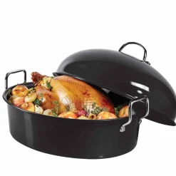 Gifi Cocotte ovale XXL en fonte d'acier spécial volailles