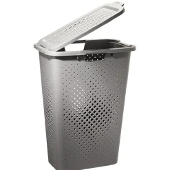 Gifi Entretien Du Linge|Coffre à linge ajouré gris 40 L