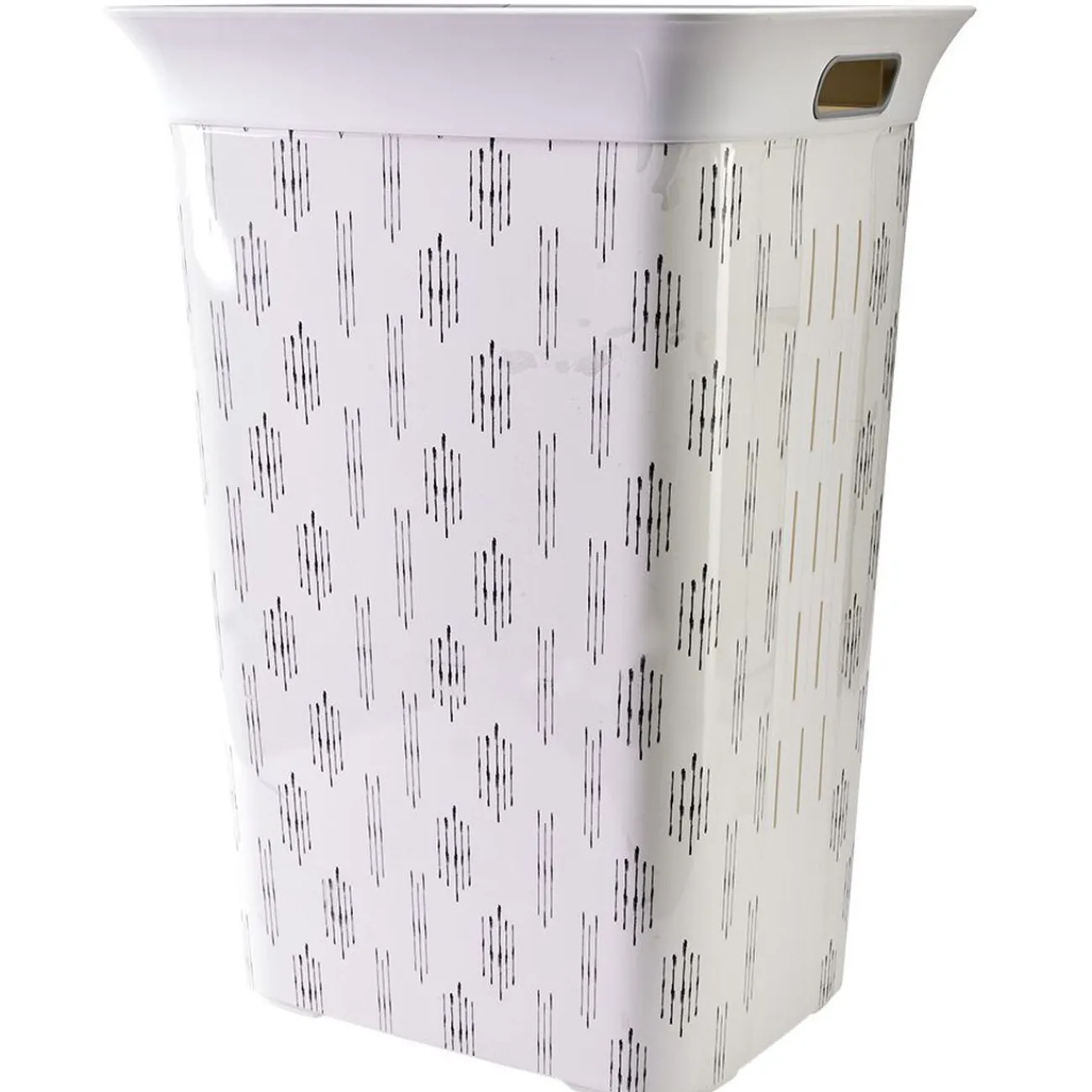 Gifi Entretien Du Linge|Coffre à linge blanc et gris 60L