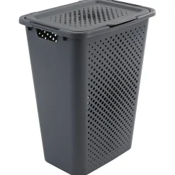 Gifi Entretien Du Linge|Coffre à linge 57L gris