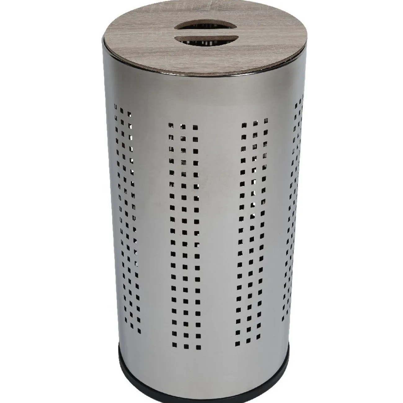 Gifi Entretien Du Linge|Coffre à linge métallique cylindrique 46L