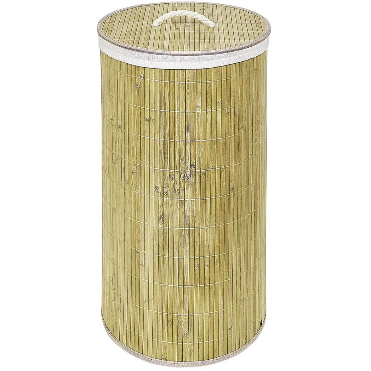 Gifi Entretien Du Linge|Coffre à linge rond en bambou 57L