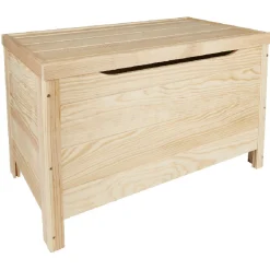 Gifi Rangement|Coffre bois pin massif à monter soi-même grand modèle