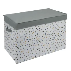 Gifi Rangement|Coffre de rangement en tissu gris
