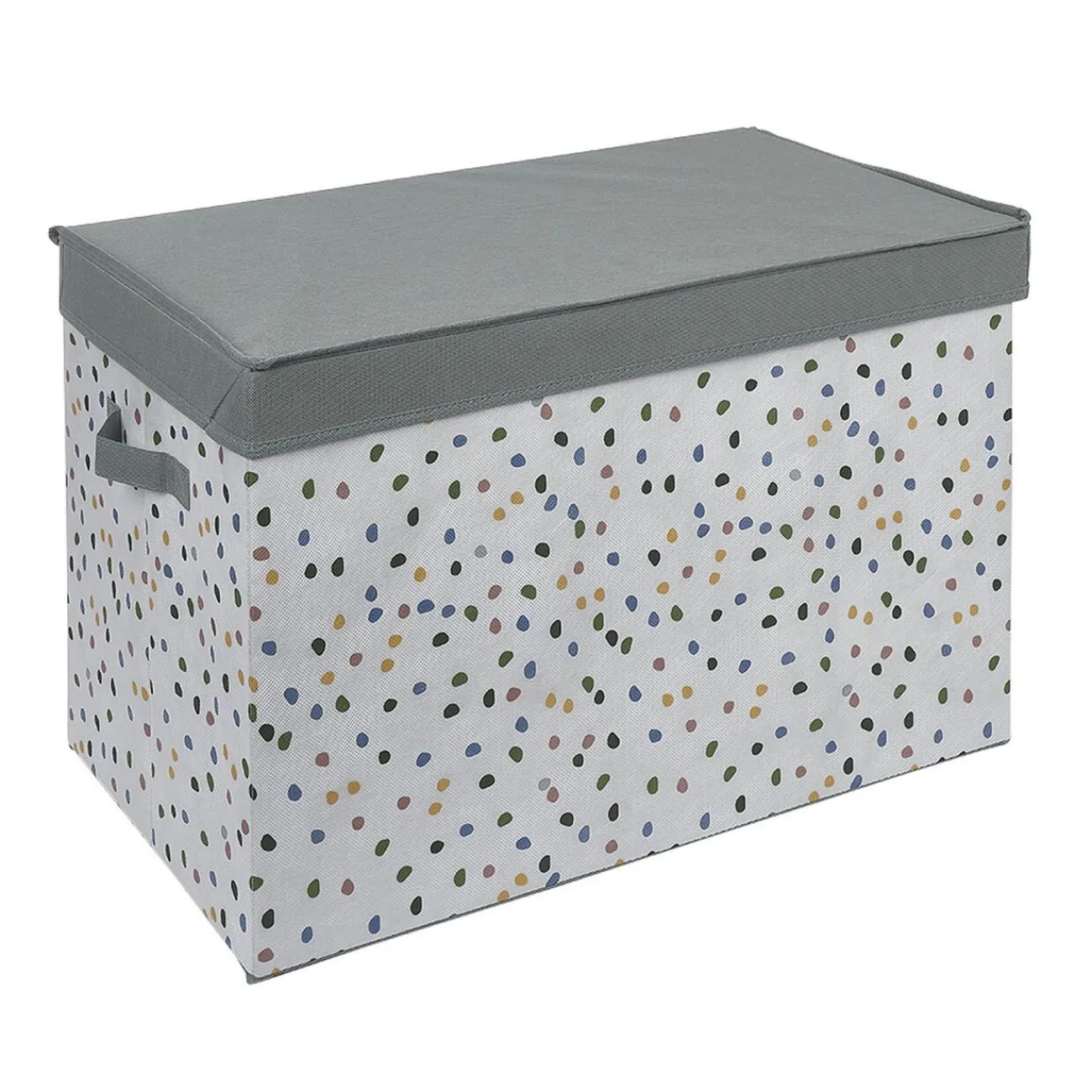 Gifi Rangement|Coffre de rangement en tissu gris