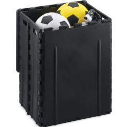 Gifi Rangement|Coffre de rangement et couvercle pliable noir