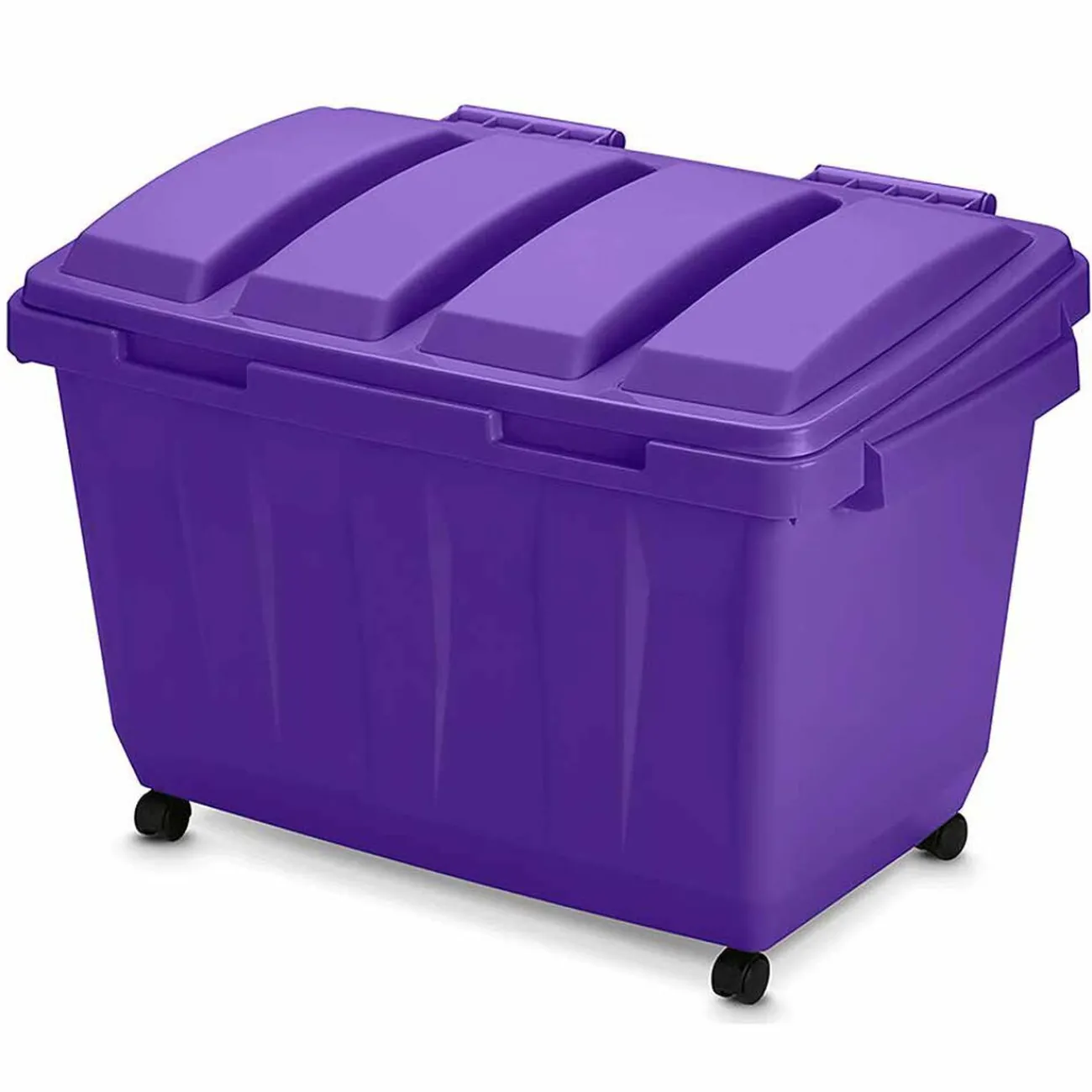 Gifi Rangement|Coffre de rangement sur roulettes violet 160 L