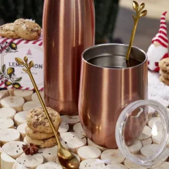 Gifi Coffret 6 petites cuillères inox doré