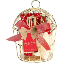 Gifi Bien-Être^Coffret cadeau cage de bain 4 produits senteur baies d'hiver