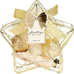 Gifi Bien-Être^Coffret cadeau cage de bain 3 accessoires senteur vanille